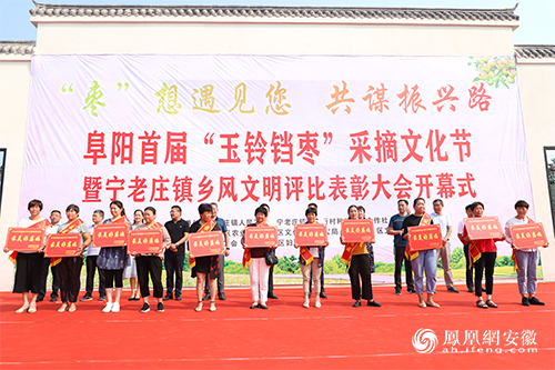 阜阳市首届“玉玲铛枣”采摘文化节暨宁老庄镇乡风文明评比表彰大会隆重举办
