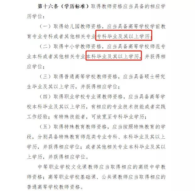 教师法修订草案首次公开，教资学历及专业要求再度升级