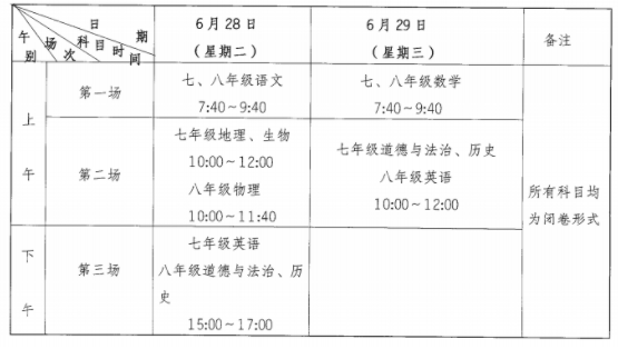 颍州区中小学期末考试时间已定图3