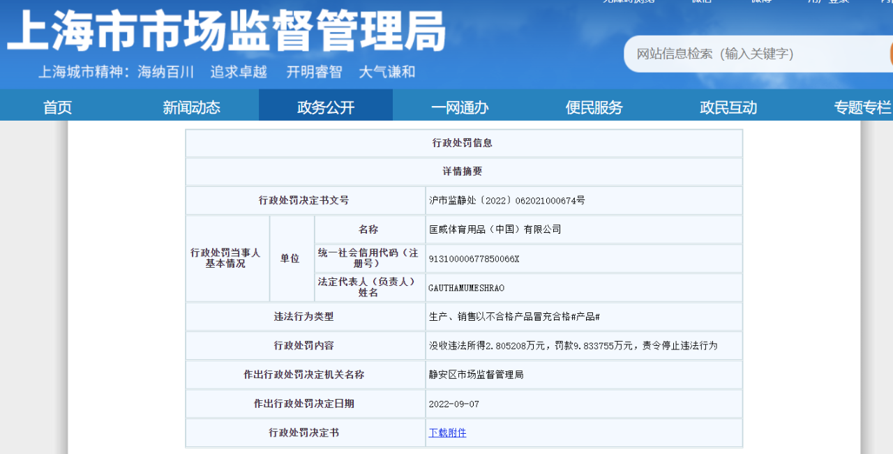 “匡威”销售劣质背包被处罚；“东方雨虹”加固剂抽检不合格
