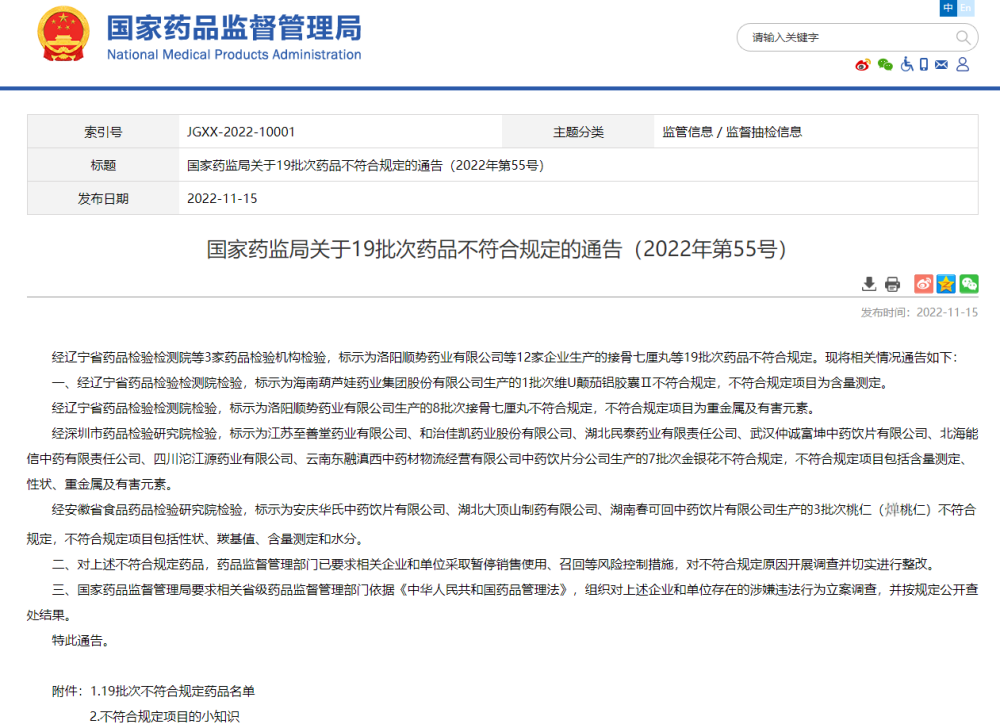 微信图片_20221117163716.png 国家药监局关于19批次药品不符合规定的通告(2022年第55号)