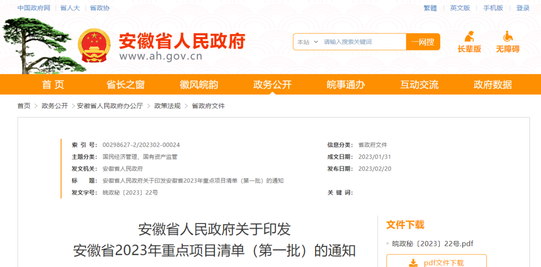 省政府刚刚印发！阜阳600多项目入选！